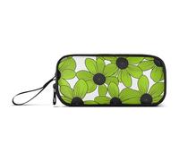 miaozhen Borsa portaoggetti in nylon con gli occhi neri Susan Simple Line Art Valentinesnes verde erba grande capacità portapenne a rete astuccio cancelleria organizzatore per scuola preppy ragazzi