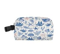 miaozhen Borsa termica per il pranzo a mani libere per ragazze mantiene il cibo caldo borsa per università, università blu navy scuro coralli stelle marine conchiglie bolso de almuerzo para Hombre