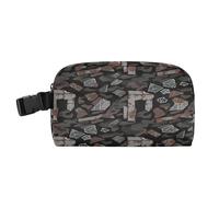 miaozhen Borsa termica per il pranzo, impermeabile, espandibile, mantiene il cibo caldo borse isolate per scuola/picnic camouflage metallo marrone frammento scuro bolso de comida para Hombre
