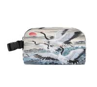 miaozhen Borsa termica per ragazze, resistente all'acqua, mantiene il cibo caldo per il pranzo, borsa termica per picnic, escursionismo, campeggio, pittura a inchiostro cinese, gru solare Bolsa para