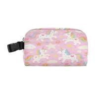 miaozhen Borsa termica termica resistente all'acqua Lunch Box per ragazza con fibbia isolata Tote per la scuola università carino cartone animato bianco arcobaleno unicorni Bolsa para lonche termica