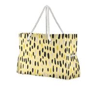 miaozhen Borse da viaggio a prova di sabbia per le donne portare avanti con cerniera leopardo ghotico giallo pastello borse da lavoro per le donne con portabicchieri Buono per viaggi piscina nuoto