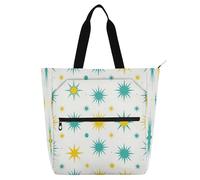 miaozhen Borse decorative per bambini per ragazzi ragazze adulti metà secolo moderna epoca atomica design minimalista borse a tracolla per scuola con tasche con cerniera per la scuola shopping