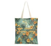 miaozhen borse della spesa su ordinazione della tela di canapa per i generi alimentari Post-impressionismo Moss Calendula personalizzabili Bulk Canvas Tote Bags per il compleanno
