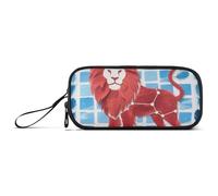 miaozhen Borse di Matita di Nylon Per I Bambini Leo Piuma Modello Blu Rosso Grande Capacità Matita Caso Organizzatore Cancelleria per Ufficio Preppy estuche para