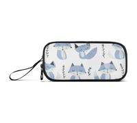 miaozhen Borse di Matita In Nylon Con Cerniera Stile Jon Klassen Volpe Cielo Blu Lavanda Bianco Ad Alta Capacità Astucci di Cancelleria per College Men estuche para