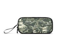 miaozhen Borse di Matita In Nylon Per Teen William Morris Stile Pirati Khaki Barca a Vela Alta Capacità Scuola Matita Caso Cancelleria Sacchetto per Insegnante Elementare estuche para