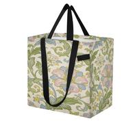 miaozhen Borse di tela riutilizzabili da cucina borse della spesa borsa per tutto per le donne viaggio spiaggia matrimonio lavanderia William Morris Pink Lily