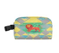 miaozhen Borse isolate Impermeabile Ragazze Lunch Box con Fibbia Termica Lunch Cooler per la Scuola Matita Leo Disegno Stile Verde Giallo Bolsa para lonche termica