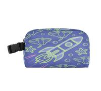 miaozhen Borse per il pranzo comode Teen Lunch Box con fibbia isolato contenitore per il pranzo per scuola, lavoro, all'aperto animale infantile Manta Ray pesce astronave colorato Bolsa para