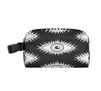 miaozhen Borse per il pranzo per le donne a mani libere Teen Lunch Box con fibbia Lunch Cooler Tote per scuola/picnic Evil Eyes Nero e Bianco Bolsa para lonchera