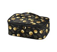 miaozhen Borse per il pranzo per le donne alla moda stile ciliegia oro e nero bulto de comida para el trabajo