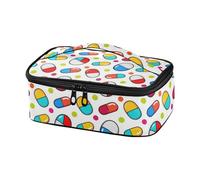 miaozhen Borse per il pranzo per le donne cartone animato colorato pillole Polka Dot Lunch Box isolato impermeabile loncheras para Mujer con contenedores