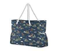 miaozhen Borse portatili da viaggio con cerniera Nilo Elk Cloud Island Dark Blue womens computer tote bag per lavoro Travel Essentials Beach Regali Regali di compleanno per le donne