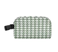 miaozhen Borse termiche isolate a prova di perdite Ragazza Lunch Box con fibbia Grande Capacità Tote Bag per il lavoro Ufficio Classico Verde Bianco Houndstooth bolso para lonche Hombre