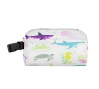 miaozhen Borse termiche Resistente all'acqua Uomini Lunch Box Mantiene il cibo caldo Rettangolare Borsa Pranzo per Scuola Ufficio Campeggio Picnic Colorato Subacqueo Animale Squalo Balena Medusa