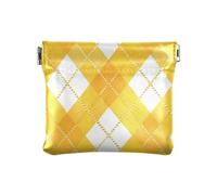 miaozhen Buffalo Plaid Giallo Brillante 1 Piccolo Portamonete in Pelle Fancy Jewelry Organizer per Uomini Donne Viaggio monedero chico para monedas, Buffalo Plaid Giallo Brillante 1, 1 size