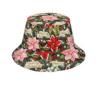 miaozhen Buon Natale Fiori Rossi Fuzzy Warm Bucket Cappelli Faux Fur Donna Cappelli invernali Fisher per Sport Sport gorros para el invierno de Hombre