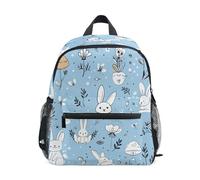 miaozhen Carino Animal Bunny Willow Powder Blue zaino per bambini 8-12 cinghie pettorali librerie con etichetta nome per 3-4 anni mochilas para ni?os de 5 a?os M