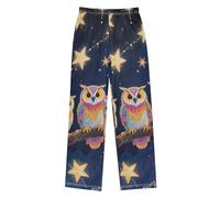 miaozhen Carino Marrone Gufo Ragazzi Pigiama Bottoms Leggero Grande Ragazzi Pigiama Inverno Pantalones de pijamas para ninos 9-10Y
