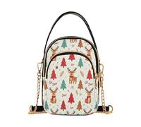 miaozhen Carino Natale Oh Deer Renna donne alla moda borse a tracolla con multi tasche borsa per adulti mariconera para mujer