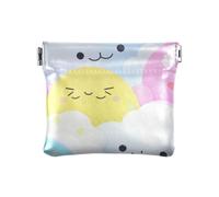 miaozhen Cartone animato Carino Blu-rosa Mostro Cambiamento Titolare Della Carta Organizzatore Portatile Mini Caso Cosmetico per Gli Uomini Donne Viaggio, Cartone animato carino mostro blu-rosa, 1
