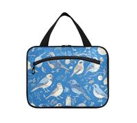 miaozhen Cartoon Quail Dark Blue2 borsa appesa con scomparti con gancio, designer multifunzionale per gli elementi essenziali per le donne porta cosmeticos mujer para cartera L, Cartone animato
