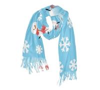 miaozhen cashmere gonfio sentire spessa sciarpa invernale accessori meteo per le donne Buon Natale Bianco Fiocco di neve Pupazzo di neve bufandas de mujer elegantes para frio
