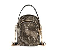 miaozhen Cervi Caccia Cacciatori Marrone Scuro borse alla moda per le donne borsa a tracolla con multi tasche borsa per viaggiare mariconera para mujer