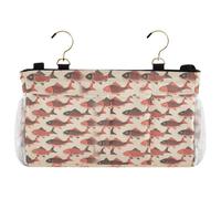 miaozhen Cesto portaoggetti da appendere al comodino in stile giapponese, con tasca per telecomandi per telefono, dormitorio universitario, campeggio, sponde letto per bambini, per controllare la TV