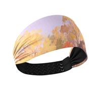 miaozhen Ciao Autunno Autunno Albero Uccello antiscivolo Fasce spesse Elastiche fasce per il sudore per Calcio Tennis Palestra Yoga diademi para el cabello