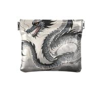 miaozhen Cinese Inchiostro Pittura di Arte Drago Mini Titolare di Carta Del Raccoglitore Portatile Gioielli Organizzatore per Signore, Drago d'arte cinese della pittura dell'inchiostro, 1 size