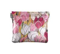 miaozhen Colorato Bella Fiori Delle Donne DELL'UNITÀ di elaborazione del Cuoio Della Moneta Borsa Fancy Trucco Periodo Borsa per Signore, Bellissimi fiori colorati, 1 size