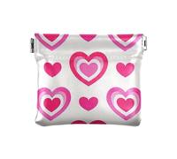 miaozhen Colorato Pendente Cuore Pesca Donne PU Cuoio Coin Purse Comodo Mini Caso Cosmetico per le Signore Borsa monedero para, Colorato sfumato cuore pesca, 1 size