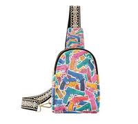 miaozhen Colorful Cartoon Arma Cool borsa a tracolla impermeabile piccoli pacchetti di fanny per il pacchetto di giorno, Colorato Cartoon Armi Cool, 1 Size