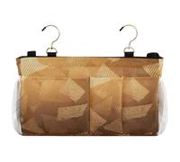 miaozhen Comodino Hanging Storage Basket Hanging Bag per il letto del bambino per letti a castello/ospedale, ambra frammento ondulazione bolsa para controlli de tv
