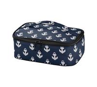 miaozhen Contenitore termico per il pranzo in stile gotico con ancore blu navy borsa per il pranzo para nino