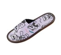 miaozhen Cool Band Bear Pantofole da donna viola per interni ed esterni portatili accoglienti personalizzate per slip on Open Toe Scarpe da casa per gli ospiti dell'aeroplano pantuflas para ni?as