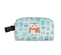 miaozhen Cooler Tote Bag Hands-Free Teen Lunch Box Mantiene il cibo caldo Borsa termica per il pranzo per la spiaggia Viaggio Bambino Gufo Animale Blu bolsas de loncheras para Hombres