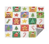miaozhen Coperta da donna Merry Christmas Tree Gingerbread Teen Girl coperta 127 x 178 cm
