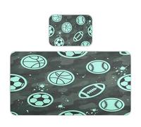 miaozhen Coprimaterasso impermeabile per culla per bambini di raffreddamento 71,1 x 132,1 cm riutilizzabile Cartoon Baseball Balls Camouflage Blue bed pad per adulti per bambini, adulti