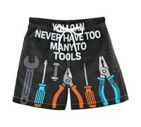 miaozhen Costume da bagno da ragazzo con scritta "You Can Never Have Too Many Tools", costume da bagno per spiaggia, Hawaii, vacanze, gioventù e adolescente, leggero, Non puoi mai avere troppi