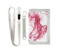 miaozhen Cuore Marmo San Valentino trifold portafoglio da viaggio per gli uomini per viaggio pop robusto billfold con cordino billetera tarjetero para hombre, cuore marmo San Valentino, 1 size