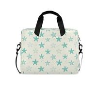 miaozhen Custodia per computer portatile da 15 a 16 pollici, custodia leggera per computer portatile, carina estate verde salvia con stelle marine e tablet, borsa da trasporto per uomini e donne