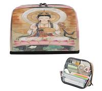 miaozhen Custodia per il trasporto di matite di grande capacità astuccio per penne leggero organizer per uomo scuola must-have cinese dio Guanyin lapiceras para ninas