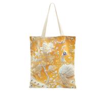 miaozhen Custom Canvas Tote Neo-realismo Peacock Butter Yellow personalizzato spazi vuoti Borse per Compleanno