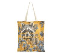 miaozhen Custom Canvas Tote Post-impressionismo Raccoon Gold personalizzato Canvas Totes Bulk per il compleanno
