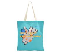 miaozhen Custom Tote Canvas Bag Ippopotamo Animale Divertente Volare Personalizzabili Blanks Borse per Viaggiare