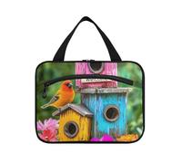 miaozhen Cute Cartoon Birds appeso borse per le donne che viaggiano con gancio, designer chic per le donne must haves estuche de maquillaje para mujer L, simpatici uccelli dei cartoni anim, moderno