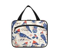 miaozhen Delicato cartone animato Woodpecker Blu Scuro Inverno appeso borsa per le donne viaggio con gancio, progettista impermeabile per gli elementi essenziali di viaggio bolsa para maquillaje L